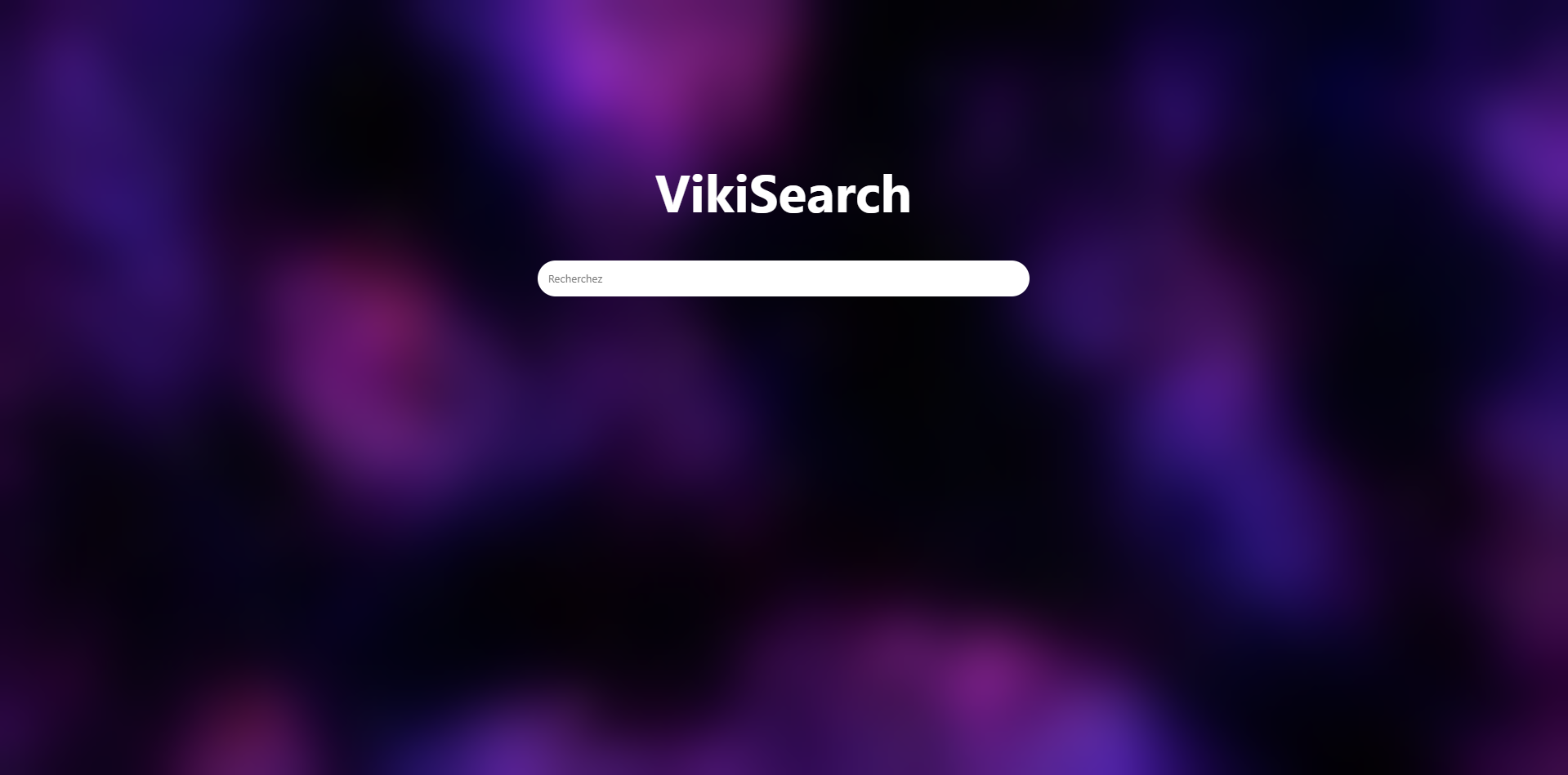 VikiSearch Interface