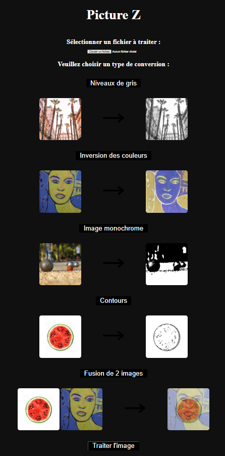 Interface du projet